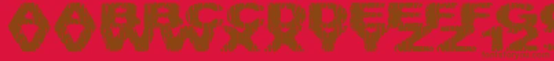 Hatchetm Font – Brown Fonts on Red Background