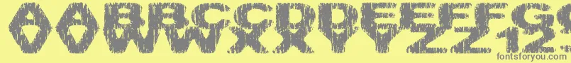 Hatchetm Font – Gray Fonts on Yellow Background