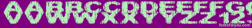 Hatchetm Font – Green Fonts on Purple Background