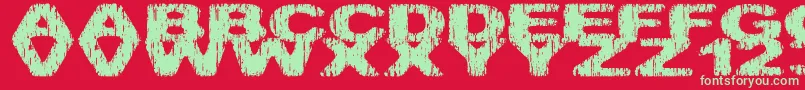 fuente Hatchetm – Fuentes Verdes Sobre Fondo Rojo