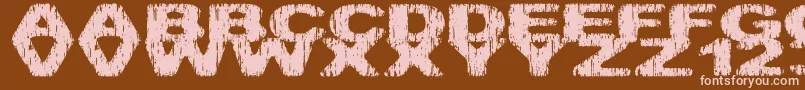 Hatchetm Font – Pink Fonts on Brown Background