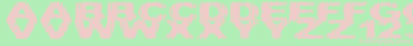 Hatchetm Font – Pink Fonts on Green Background