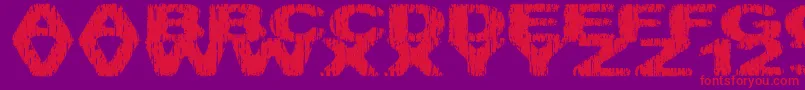 Hatchetm Font – Red Fonts on Purple Background