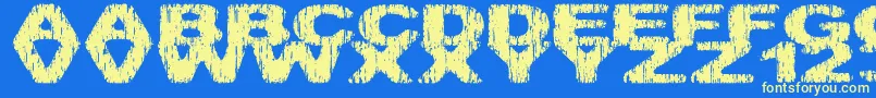 Hatchetm Font – Yellow Fonts on Blue Background