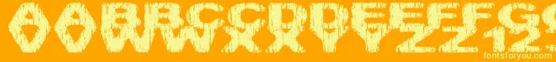 Hatchetm Font – Yellow Fonts on Orange Background