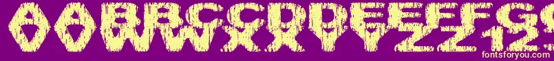 Hatchetm Font – Yellow Fonts on Purple Background