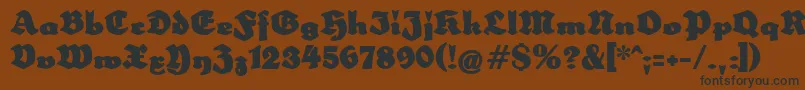 Schulzewerbekraft Font – Black Fonts on Brown Background