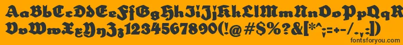 Schulzewerbekraft Font – Black Fonts on Orange Background