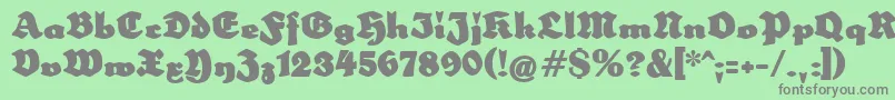 Schulzewerbekraft Font – Gray Fonts on Green Background