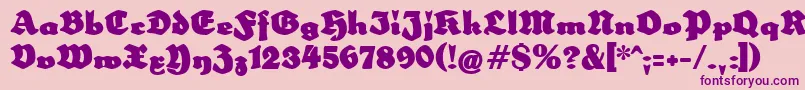 Schulzewerbekraft Font – Purple Fonts on Pink Background