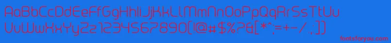 Chrobot Font – Red Fonts on Blue Background