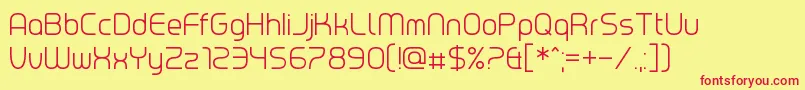 Chrobot Font – Red Fonts on Yellow Background