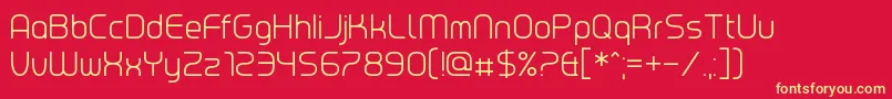 Chrobot Font – Yellow Fonts on Red Background