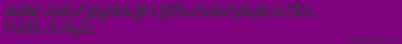 WillonaPu-Schriftart – Schwarze Schriften auf violettem Hintergrund