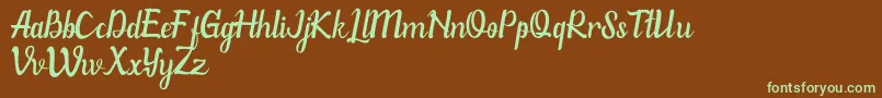 WillonaPu Font – Green Fonts on Brown Background