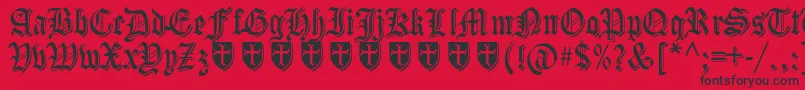 CartaMagnaLineDemoFfp Font – Black Fonts on Red Background