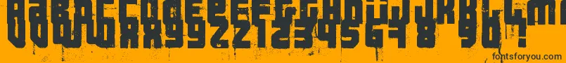 Шрифт 3ThehardWayRmx – чёрные шрифты на оранжевом фоне