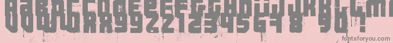 3ThehardWayRmx Font – Gray Fonts on Pink Background