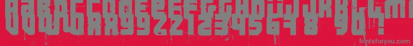 3ThehardWayRmx Font – Gray Fonts on Red Background