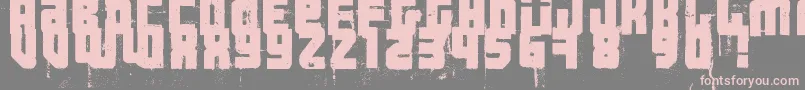 Шрифт 3ThehardWayRmx – розовые шрифты на сером фоне