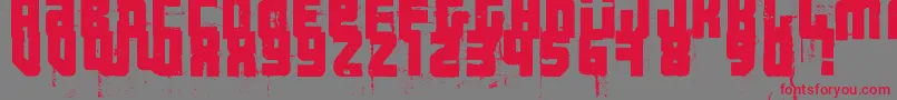 3ThehardWayRmx Font – Red Fonts on Gray Background