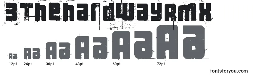 3ThehardWayRmx Font Sizes