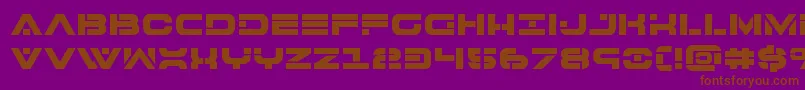 7thservicebold Font – Brown Fonts on Purple Background