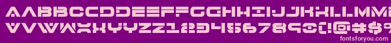 7thservicebold Font – Pink Fonts on Purple Background