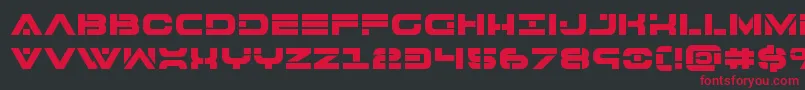 7thservicebold Font – Red Fonts on Black Background