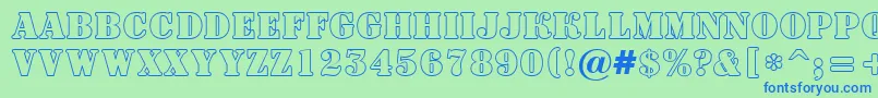 ASignboardtitulotl Font – Blue Fonts on Green Background