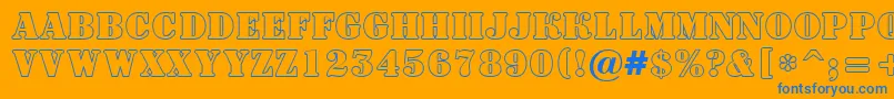 ASignboardtitulotl Font – Blue Fonts on Orange Background