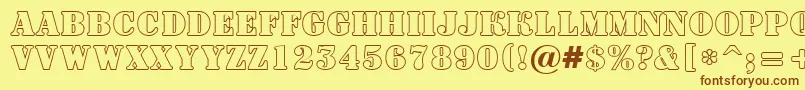 ASignboardtitulotl Font – Brown Fonts on Yellow Background