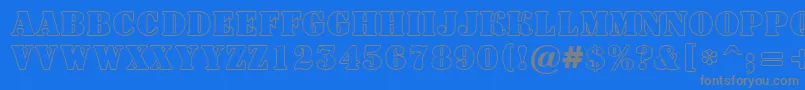 ASignboardtitulotl-Schriftart – Graue Schriften auf blauem Hintergrund