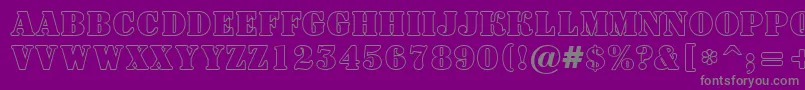 ASignboardtitulotl Font – Gray Fonts on Purple Background