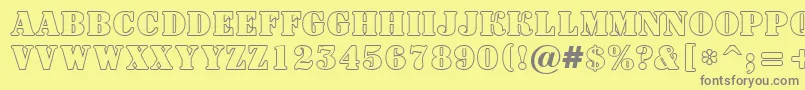 ASignboardtitulotl Font – Gray Fonts on Yellow Background
