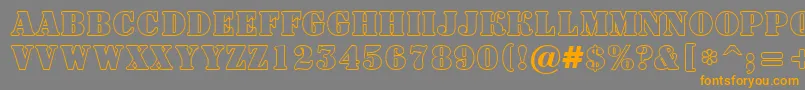 ASignboardtitulotl-Schriftart – Orangefarbene Schriften auf grauem Hintergrund