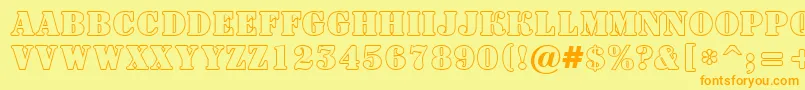 ASignboardtitulotl Font – Orange Fonts on Yellow Background