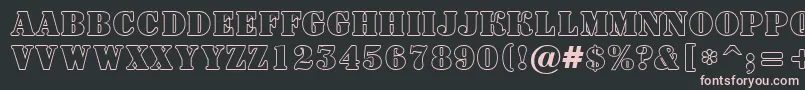 Fonte ASignboardtitulotl – fontes rosa em um fundo preto