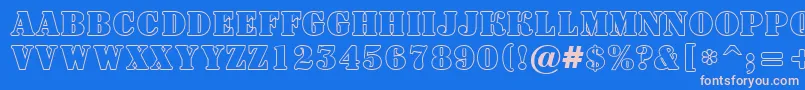 ASignboardtitulotl Font – Pink Fonts on Blue Background