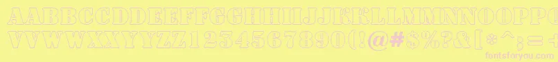 ASignboardtitulotl Font – Pink Fonts on Yellow Background