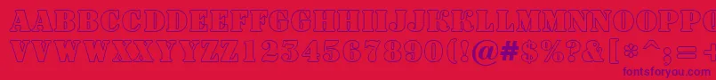 ASignboardtitulotl Font – Purple Fonts on Red Background