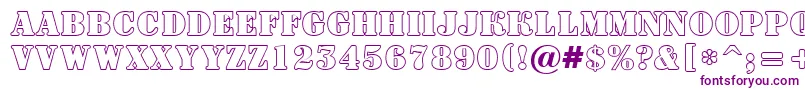 ASignboardtitulotl-Schriftart – Violette Schriften auf weißem Hintergrund