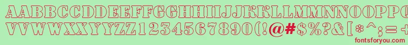 ASignboardtitulotl Font – Red Fonts on Green Background