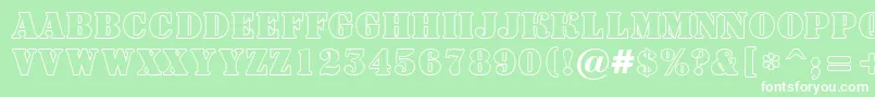 ASignboardtitulotl Font – White Fonts on Green Background