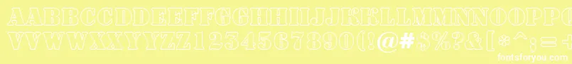 ASignboardtitulotl Font – White Fonts on Yellow Background