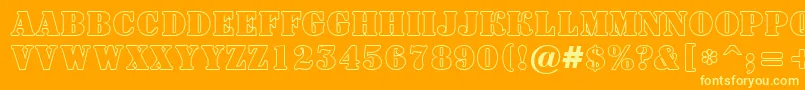 ASignboardtitulotl Font – Yellow Fonts on Orange Background