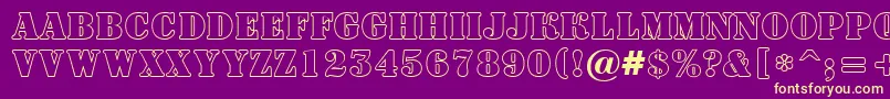 ASignboardtitulotl Font – Yellow Fonts on Purple Background