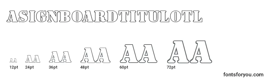 Размеры шрифта ASignboardtitulotl