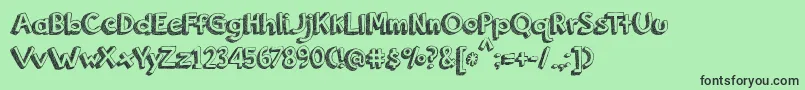 BmdOrangeJuice Font – Black Fonts on Green Background