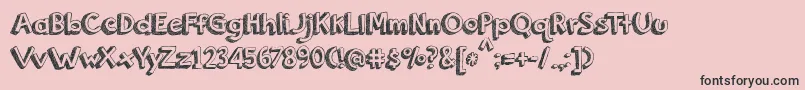 Шрифт BmdOrangeJuice – чёрные шрифты на розовом фоне